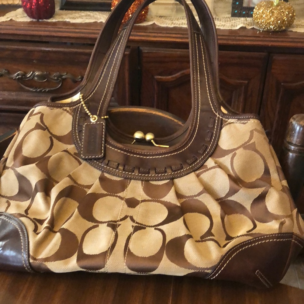 Coach leather/canvas bag
